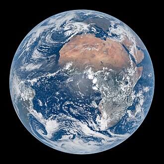 O planeta Terra visto do espaço